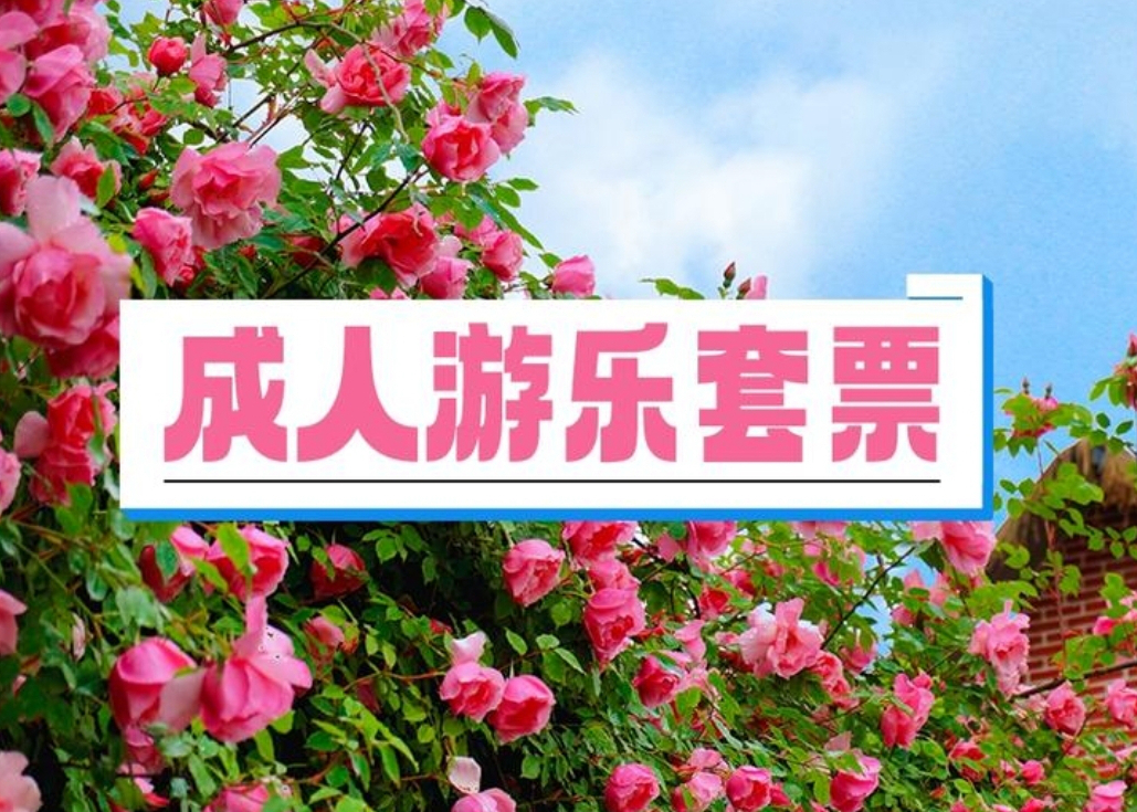 都江堰玫瑰花溪谷【千亩玫瑰盛花期】成人游乐套票【门票 +彩虹滑道+高空滑索+星空小屋+水上游乐船 +丛林穿越+抓鸡大作战+捕鱼等近30项设施